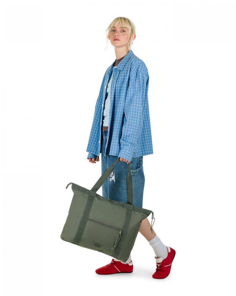 BOLSA DE MANO VIAJE MONOCROMÁTICA KAKI